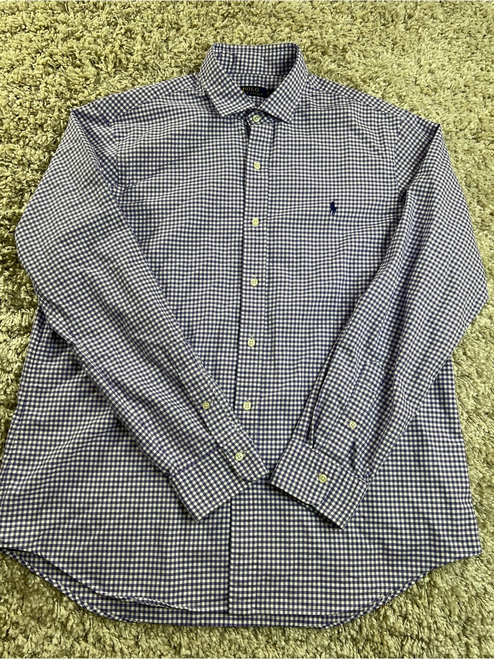 Polo by Ralph Lauren lavender and White Gingham Button-Down Shirt